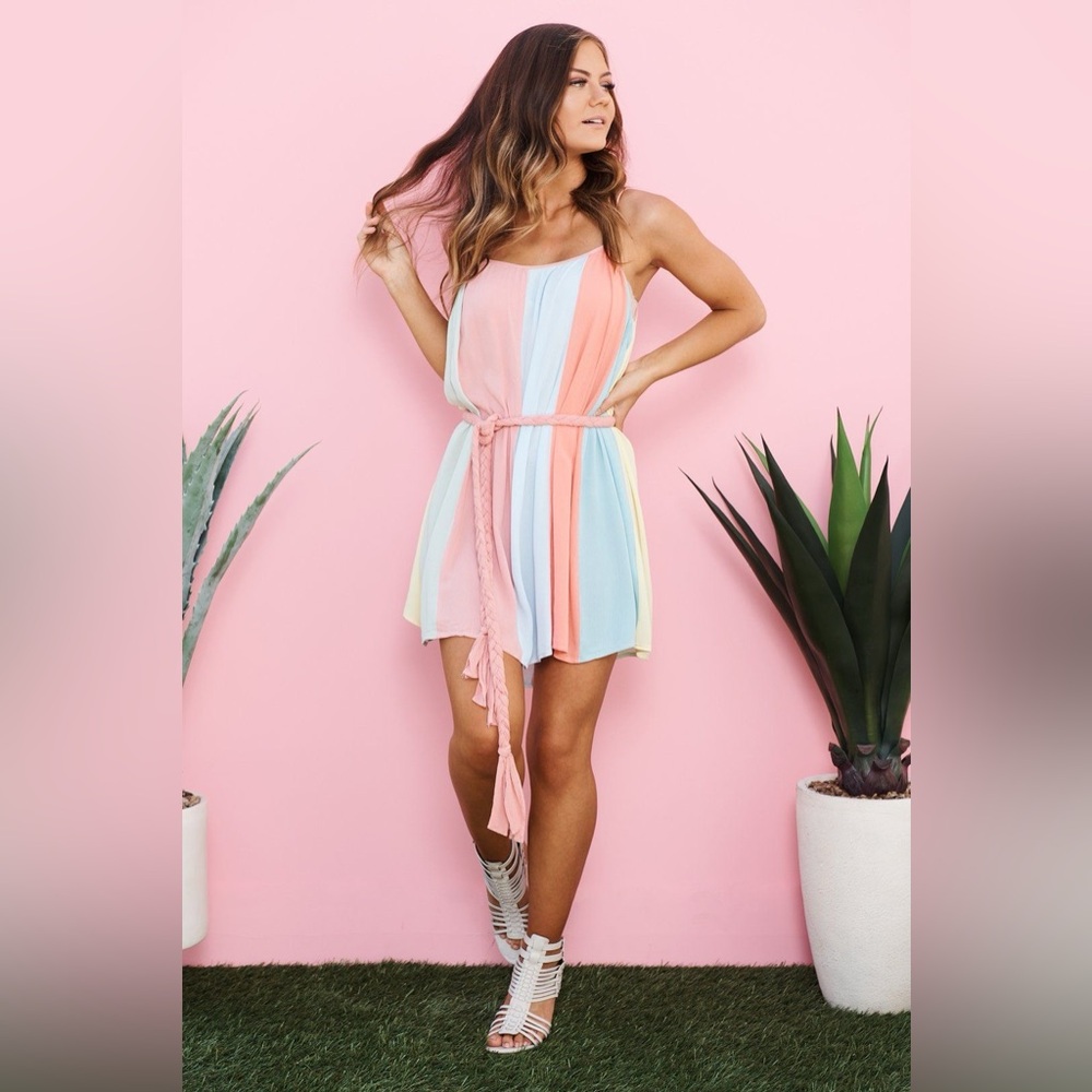 NanaMacs Storia Saturday sunrise dress (multi stripe) SMALL NEW